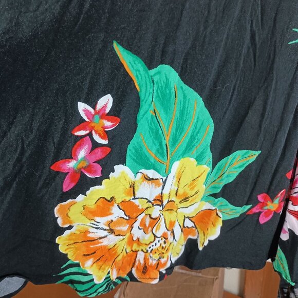 Old Navy Black Floral Summer Cami Dress With Tropical Print Lightweight Size S - Picture 2 of 9